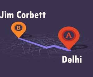 Delhi to Jim Corbett Distance, time and fare