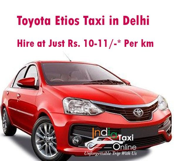 Toyota Etios car rental in Delhi