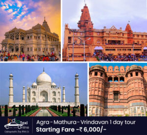 Delhi Agra Mathura Vrindavan one Day Tour by Car, Taxi, Same Day, Trip