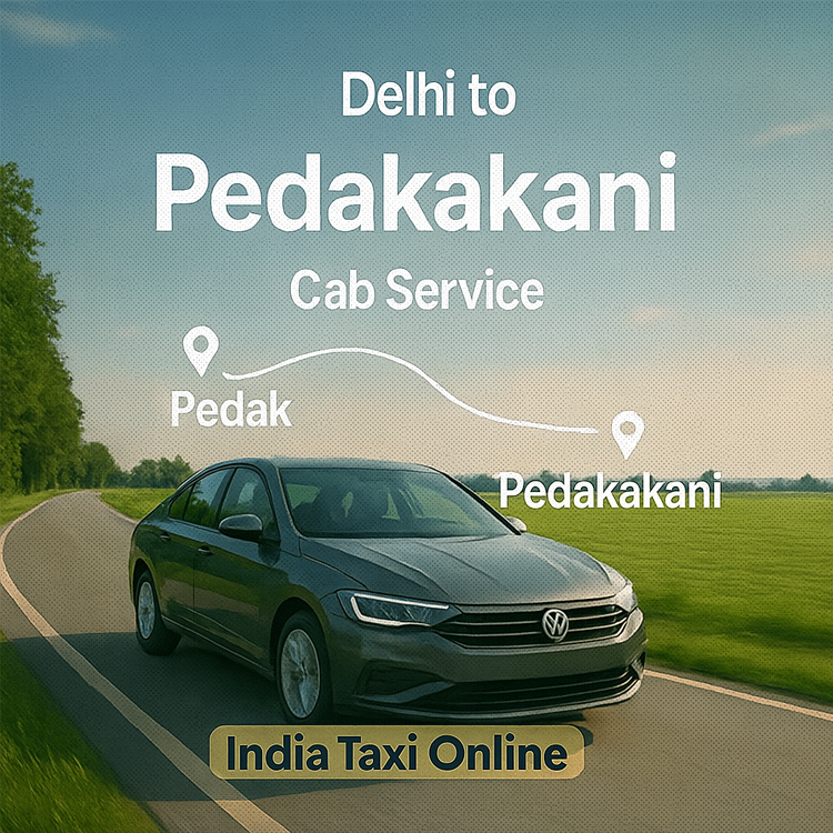 Delhi to Pedakakani Cab Service