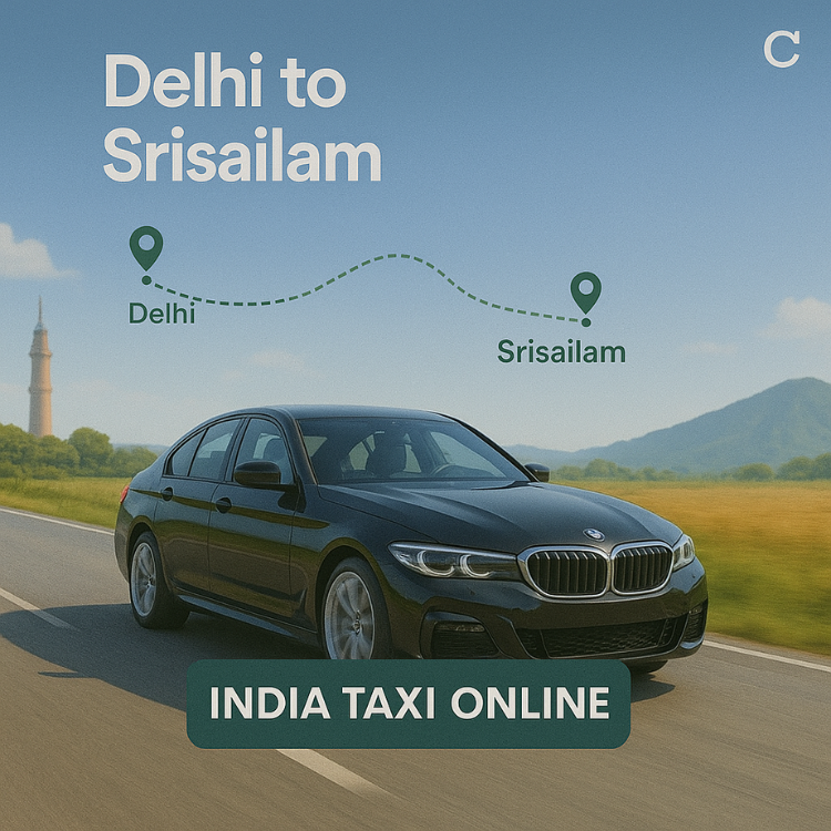 Delhi to Srisailam Cab Service