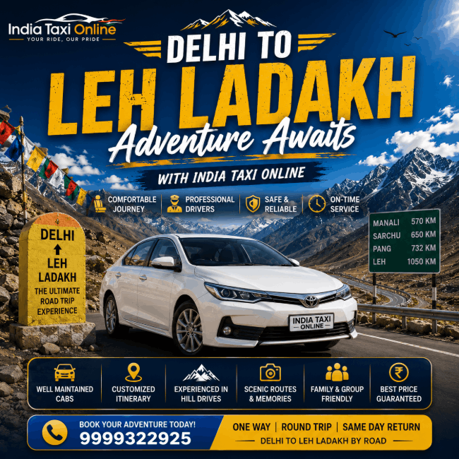 Delhi to Leh Ladakh Taxi