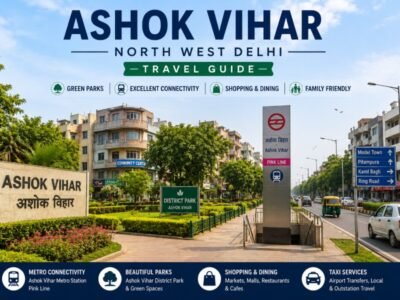 Ashok Vihar in North West Delhi featuring landscaped parks, modern residential neighbourhoods and excellent Metro connectivity