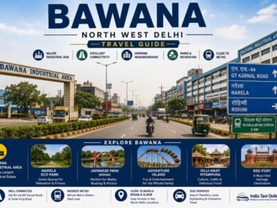 Bawana in North West Delhi featuring industrial estates, wide roads, commercial developments and excellent connectivity