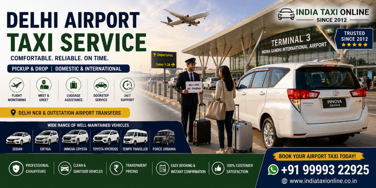 Delhi Airport Taxi Service (2026) Complete Guide for Domestic & International Travellers