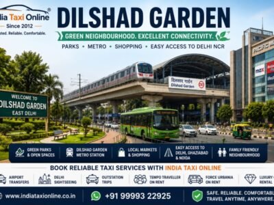 Green parks, residential neighbourhood and metro connectivity in Dilshad Garden, East Delhi.