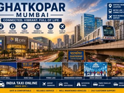 Ghatkopar Mumbai Metro Shopping and Modern Lifestyle Ghatkopar Mumbai featuring R City Mall, Metro Line 1, Powai skyline and vibrant commercial district