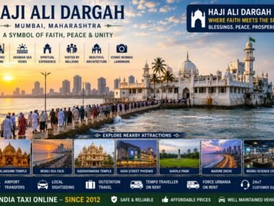 Haji Ali Dargah Mumbai Travel Guide Haji Ali Dargah surrounded by the Arabian Sea with its iconic white marble architecture and scenic causeway