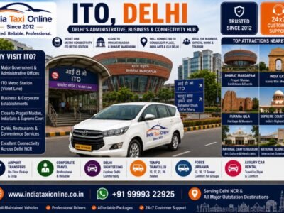 ITO Delhi featuring ITO Metro Station, government offices, Bharat Mandapam and Central Delhi business district.