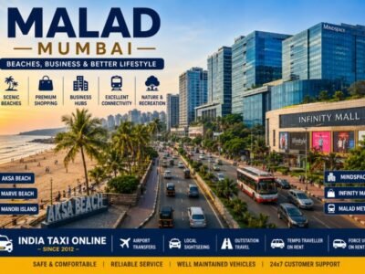 Malad Mumbai featuring Aksa Beach, Mindspace Business Park, modern skyline and western suburb lifestyle