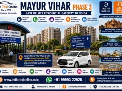 Mayur Vihar Phase 3 residential apartments, Metro connectivity, green parks and Delhi–Noida corridor.