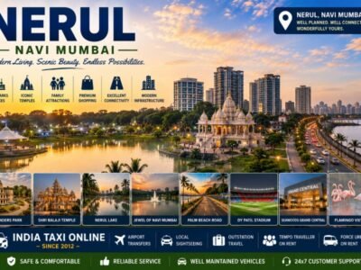 Scenic Nerul featuring Wonders Park, Palm Beach Road, lakes, gardens and modern Navi Mumbai skyline