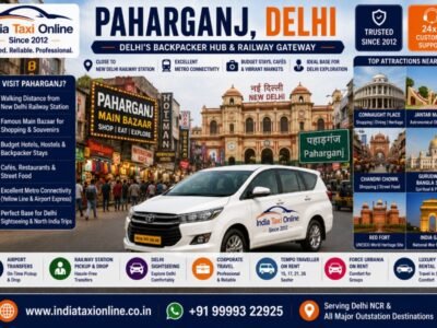 Paharganj Main Bazaar, New Delhi Railway Station, shopping streets and backpacker district in Central Delhi.