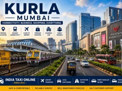 Kurla Mumbai featuring Phoenix Marketcity, Bandra Kurla Complex skyline, railway station and modern commercial district