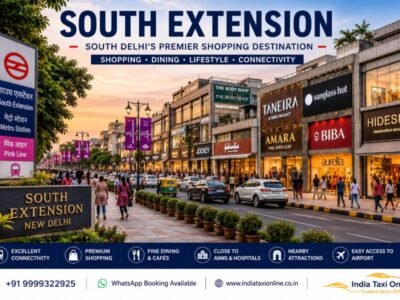 South Extension in South Delhi featuring premium shopping streets, designer boutiques, luxury jewellery stores, cafés, and modern commercial avenues