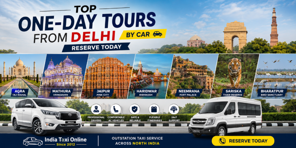 India Taxi Online 1 Top One-Day Tours from Delhi by Car