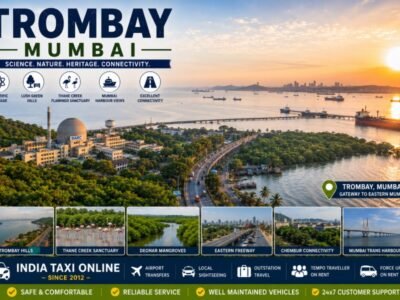 Trombay Mumbai Harbour Hills and Scientific Heritage Scenic Trombay Mumbai featuring harbour views, green hills, coastal landscape and eastern Mumbai skyline
