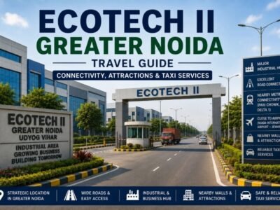 Ecotech II Greater Noida Travel Guide Ecotech II Greater Noida industrial area with wide roads, factories and landscaped surroundings