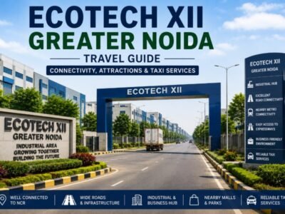 Ecotech XII Greater Noida Travel Guide Ecotech XII Greater Noida industrial area with roads, business facilities and landscaped surroundings