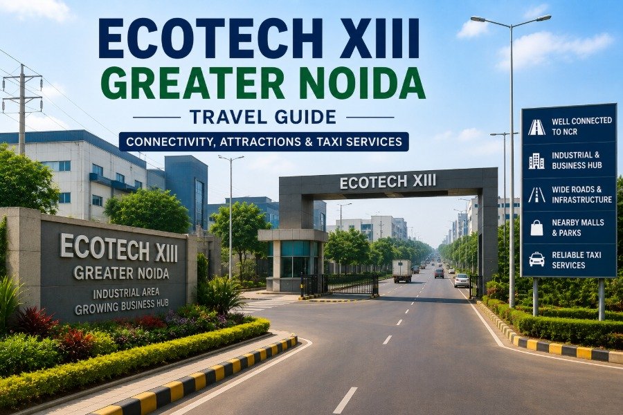 Ecotech XIII Greater Noida industrial area with wide roads and modern business infrastructure