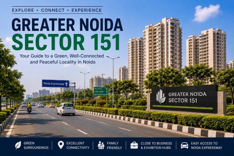 Greater Noida Sector 151 Noida with modern roads, greenery and residential surroundings