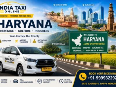Haryana travel landscape with India Taxi Online taxi service