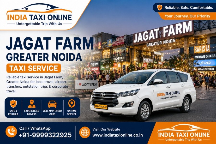 India Taxi Online taxi service at Jagat Farm Market Greater Noida