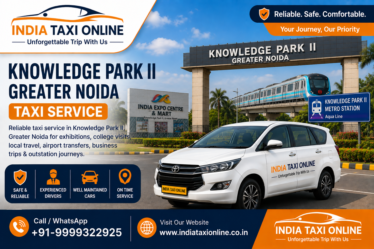India Taxi Online taxi service at Knowledge Park II Greater Noida