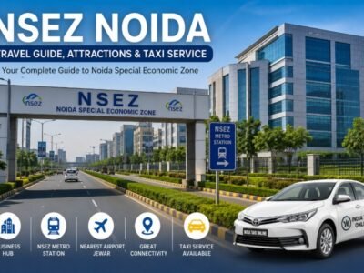 NSEZ Noida Phase II with modern business district and road connectivity