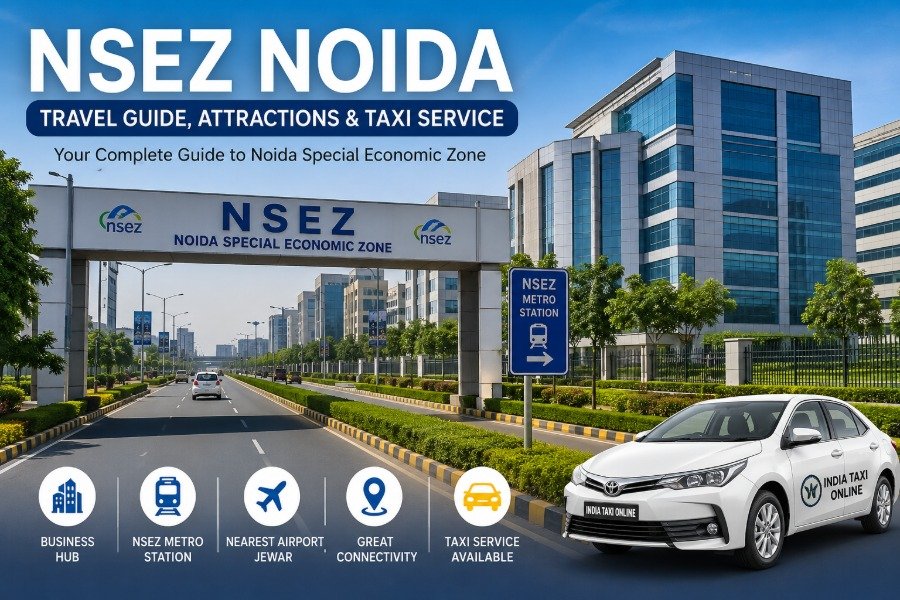 NSEZ Noida Phase II with modern business district and road connectivity