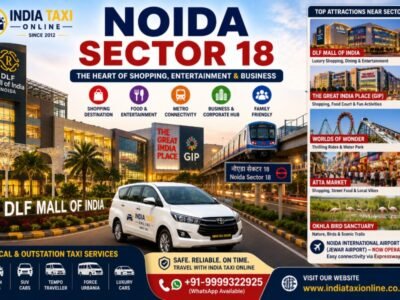 DLF Mall of India, Noida Sector 18 Metro Station, shopping streets and commercial district with access to Noida International Airport