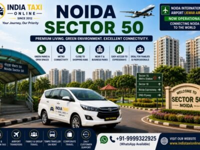 Noida Sector 50 Premium Residential Community Modern residential apartments, Central Park and landscaped roads in Noida Sector 50 with convenient access to Noida International Airport