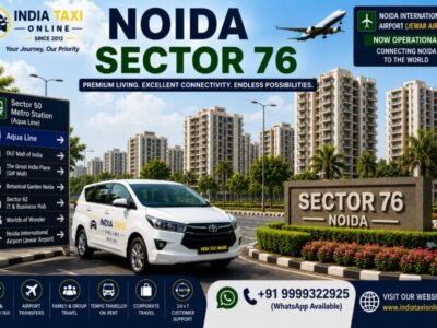 Premium residential apartments, landscaped gardens, wide roads and green parks in Noida Sector 76 with easy access to Noida International Airport