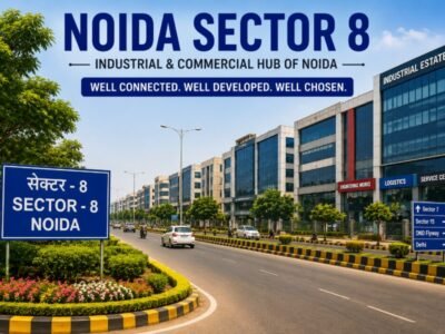 Noida Sector 8 Industrial & Commercial Area Modern industrial and commercial buildings in Noida Sector 8, Uttar Pradesh