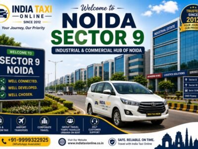 Modern industrial and commercial buildings in Noida Sector 9, Uttar Pradesh