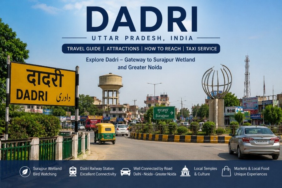 Dadri Uttar Pradesh town and surrounding landscape near Greater Noida