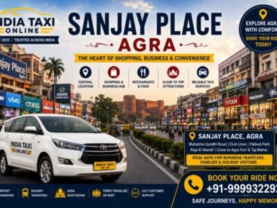 Sanjay Place Agra Taxi Service Sanjay Place Agra commercial area with India Taxi Online taxi