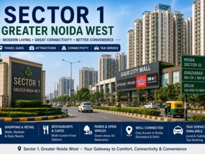 Sector 1 Greater Noida West Travel Guide Sector 1 Greater Noida West with modern residential towers, roads and urban development