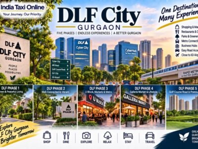 DLF City Gurgaon Complete Travel Guide DLF City Gurgaon with green residential streets, Galleria Market and modern Cyber City skyline