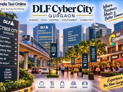 DLF Cyber City Gurgaon with modern office towers, Rapid Metro and CyberHub area