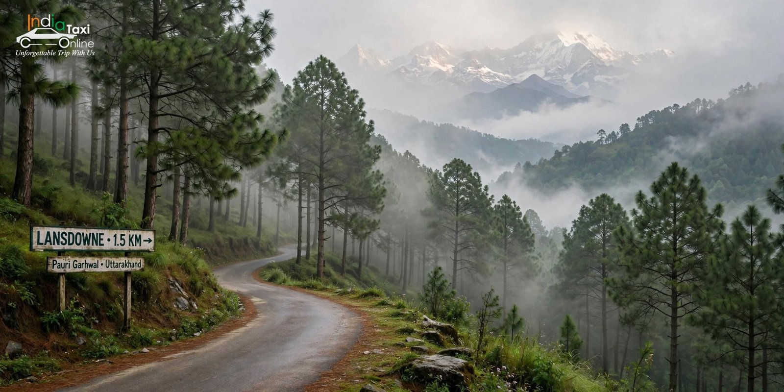 7 Best Weekend Getaways from Delhi Under 300 KM You Can Do in a Day 7 Lansdowne pine forest misty hills quiet hill station - best weekend getaways from Delhi for couples