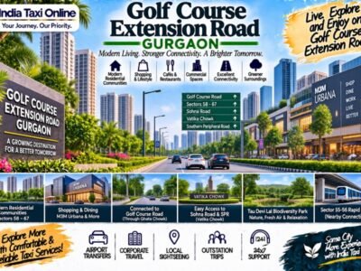 Golf Course Extension Road Gurgaon with modern high-rises, landscaped roads, shopping and metro connectivity