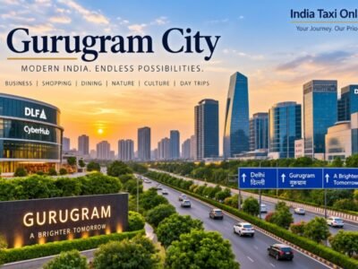 Gurugram city skyline with modern high-rise buildings in Haryana, India
