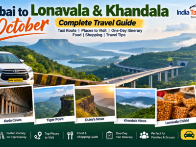 Mumbai to Lonavala and Khandala in October travel guide featuring Bhushi Dam, Karla Caves, Tiger Point, Duke’s Nose, Khandala views, Lonavala chikki and Ekvira Devi Temple.