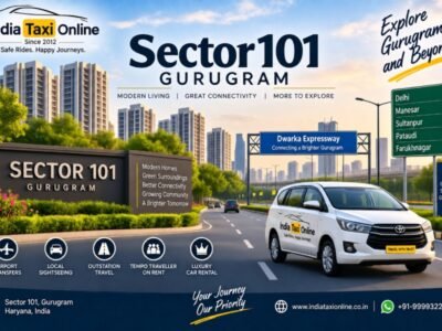 Sector 101 Gurugram with modern residential development, landscaped roads and Dwarka Expressway connectivity