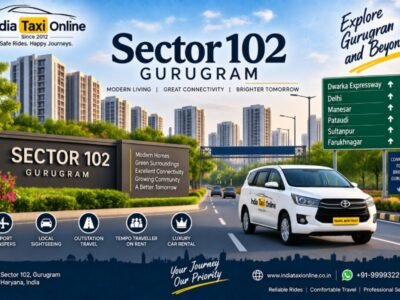 Sector 102 Gurugram with modern residential development, landscaped roads and Dwarka Expressway connectivity