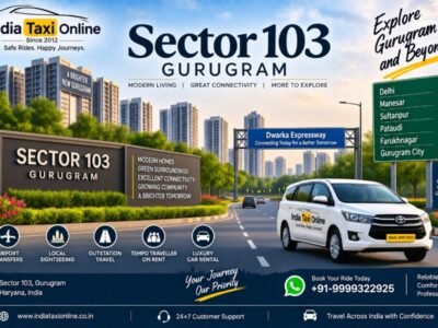 Sector 103 Gurugram with modern residential development, landscaped roads and Dwarka Expressway connectivity