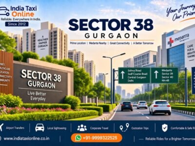 Sector 38 Gurgaon with modern residential buildings, landscaped roads and Sohna Road connectivity