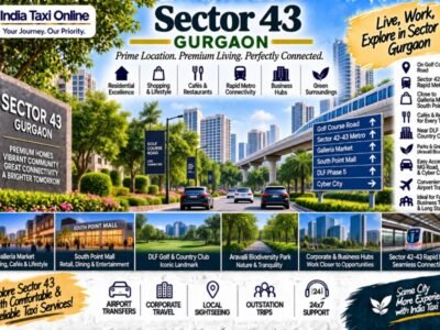 Sector 43 Gurgaon with Golf Course Road, Rapid Metro, premium residences and green surroundings