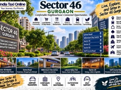 Sector 46 Gurgaon – Travel, Metro & Locality Guide Sector 46 Gurgaon with residential streets, green surroundings, local market and Gurgaon transport connectivity